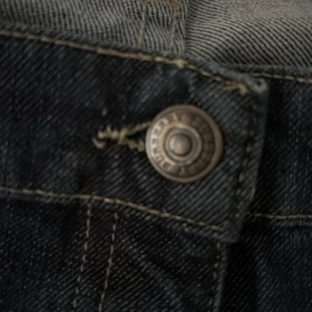 Burberry Dark Denim Jeans with Signature Cuffs Sz 14. - Picture 3 of 8